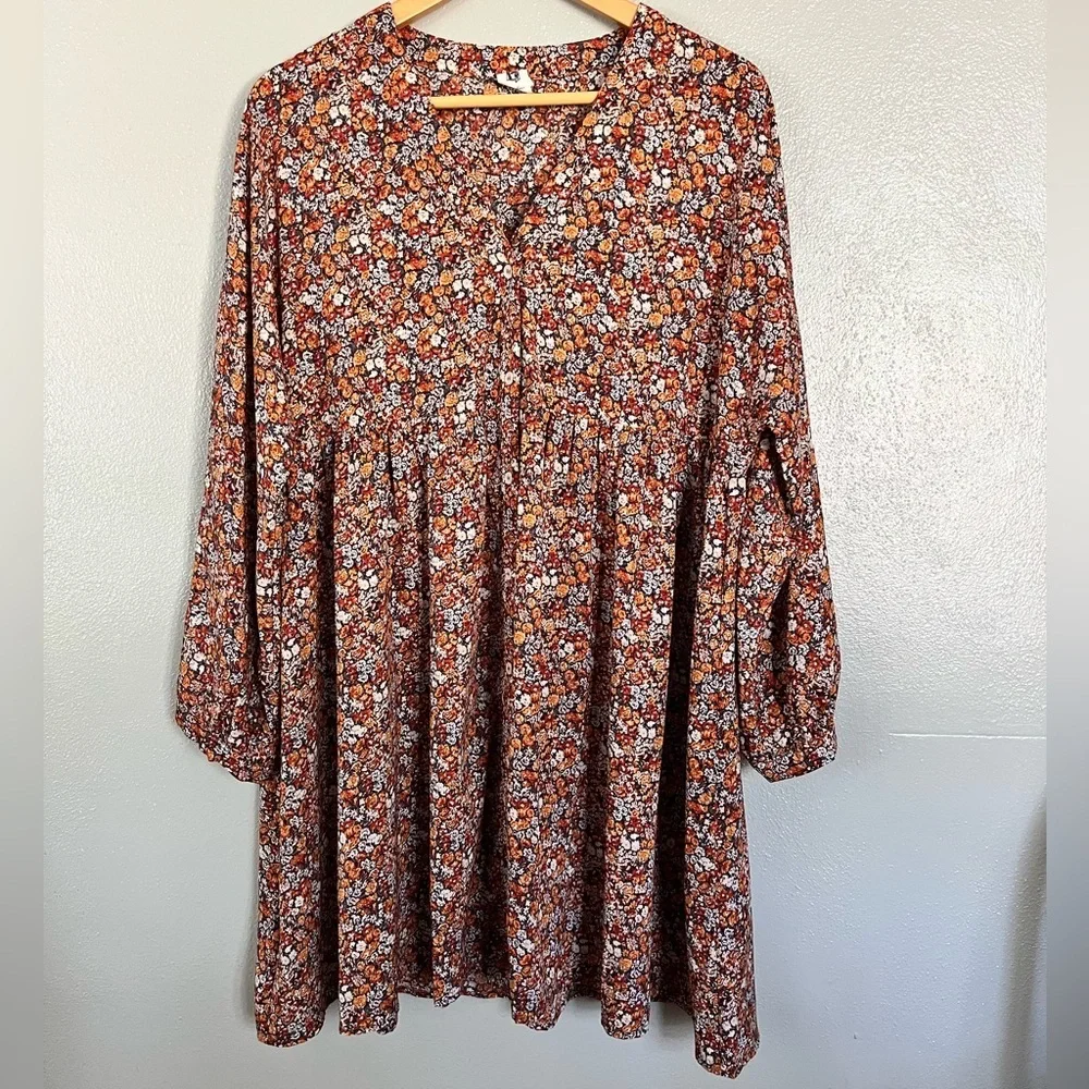 Flawless Vibrant Floral Patterned Dress - Picture 1 of 6